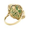 Image 3 : 22.19 ctw Jadeite and Diamond Ring - 14KT Yellow Gold
