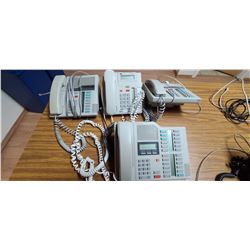 FIVE GREY NORTEL TELEPHONES MATCHING