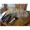 Image 1 : LOT OF CRYSTAL GLSSES AND BBQ SET