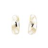 Image 1 : Kabana 0.25 ctw Diamond and Inlaid Mother of Pearl Earrings - 14KT Yellow Gold