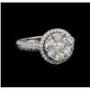 Image 1 : 14KT White Gold 1.35 ctw Diamond Ring