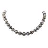 Image 1 : 0.67 ctw Diamond and Tahitian Pearl Necklace - 14KT White Gold