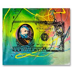 Steve Kaufman (1960-2010), "Half Grant multi colored" Hand Signed and Numbered L