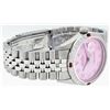 Image 7 : Rolex Mens Stainless Steel Pink Diamond & Ruby 36MM Datejust Wristwatch
