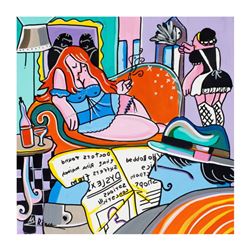 Rina Maimon, "Maid Service" Original Acrylic Painting on Canvas; Hand Signed and