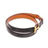 Image 3 : Hermes Vintage Black Brown Reversible Leather Gold Plated Skinny Belt
