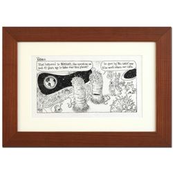 Bizarro - "Bill Gates" is a Framed Original Pen & Ink Drawing by Dan Piraro, Han