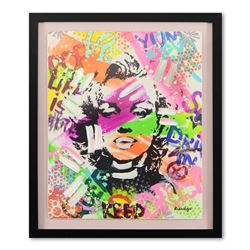 Nastya Rovenskaya, "Model" Framed Unique Mixed Media, Hand Signed with Letter of