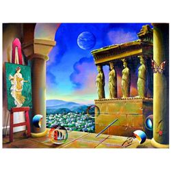 Ferjo, "Magnificent Ladies" Original Painting on Canvas, Hand Signed with Letter