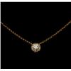 Image 2 : 0.88 ctw Diamond Necklace - 18KT Rose Gold