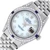 Image 2 : Rolex Mens Stainless Steel Diamond Lugs & Sapphire Datejust Wristwatch