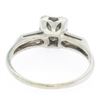 Image 5 : Vintage 14K White Gold 0.37 ctw Diamond Engagement Ring with 4 Accent Diamonds