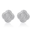 Image 1 : 18k White Gold 0.99CTW Diamond Earrings, (VS2-SI1/H-I)