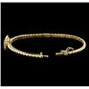 Image 3 : 0.78 ctw Diamond Bangle Bracelet - 14KT Yellow Gold