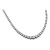 Image 1 : 18K White Gold 14.42CTW Diamond Necklace, (SI1-SI2/F-G)