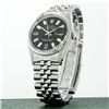 Image 1 : Rolex Mens Stainless Steel 36mm Black Diamond Dial Datejust Wristwatch With Role