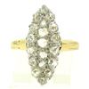 Image 2 : Platinum & 14k Yellow Gold Old Rose Cut Diamond Marquise Ring