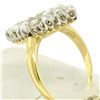 Image 5 : Platinum & 14k Yellow Gold Old Rose Cut Diamond Marquise Ring
