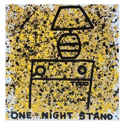 Todd Goldman, "One Night Stand" Hand Signed Original Painting on Canvas with Let