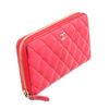 Image 3 : Chanel Pink Quilted Lambskin Leather Zippy Wallet