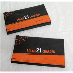 Qty 2 Solar 21 Charger 3 Fold USB Charging Board