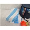 Image 8 : Beach Lot:  Fins, Snorkels, Masks, Lotions, Towels, Cooler Bag, etc