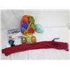 Image 1 : Beach Lot:  Solar Shower, Picker Tool, Toys: Football, Pail & Shovels, Red Bag, etc