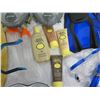 Image 4 : Beach Lot: Picker Tool, Skimboard, Snorkel, Fins, Goggles,, Lotions, Red Bag, etc
