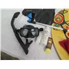 Image 8 : Beach Lot: Picker Tool, Skimboard, Snorkel, Fins, Goggles,, Lotions, Red Bag, etc