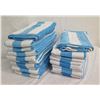 Image 1 : Qty 15+ Blue & White Striped Towels