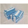Image 2 : Qty 15+ Blue & White Striped Towels