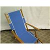 Image 3 : Qty 2 Folding Beach Lounge Chairs w/ Blue Canvas