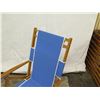 Image 7 : Qty 2 Folding Beach Lounge Chairs w/ Blue Canvas