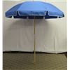 Image 1 : Blue Beach Umbrella w/ Wood Pole
