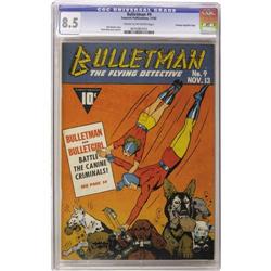 Bulletman #9 Crowley Copy/File Copy CGC 8.5
