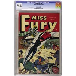 Miss Fury #6 (Timely, 1945) CGC NM 9.4 Off-white pages.