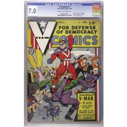 V-Comics #1 (Fox Features Syndicate, 1942) CGC