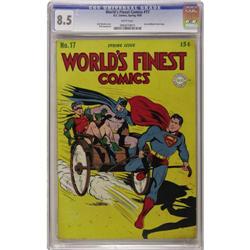World's Finest Comics #17 (DC, 1945) CGC VF+ 8.5 White