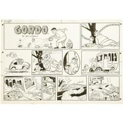 Gus Arriola - Gordo Sunday Comic Strip Art 1956
