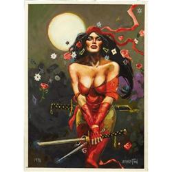 Dan Brereton - Elektra Painting Original Art