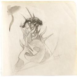 Frank Frazetta "Impaled" Preliminary Pencil Art
