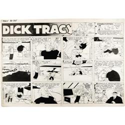 Chester Gould - Dick Tracy Sunday Comic Strip Original