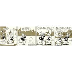 Frank Grundeen - Donald Duck Daily Comic Strip Original