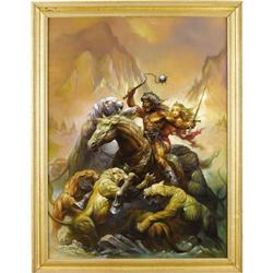 Ken Kelly - "Lion's Den" Conan Painting