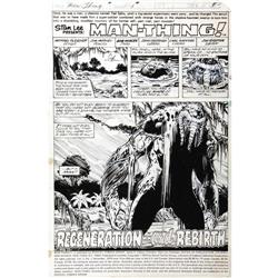 Jim Mooney and Bob Wiacek - Man-Thing #1 Art