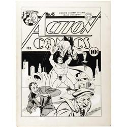 Fred Ray - Action Comics #45 Cover Original Art