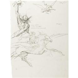 Barry Smith - "Pegasus" Sketch Original Art