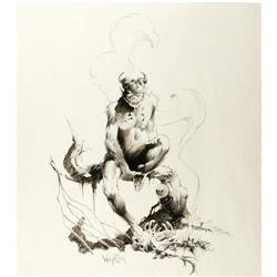 Bernie Wrightson - Demon Illustration Original Art