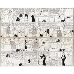 Chic Young - Blondie Sunday Comic Strip Original Art