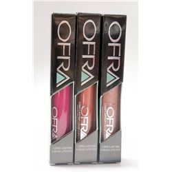 3PK OFRA ASSORTED LONG LASTING LIQUID LIPSTICKS